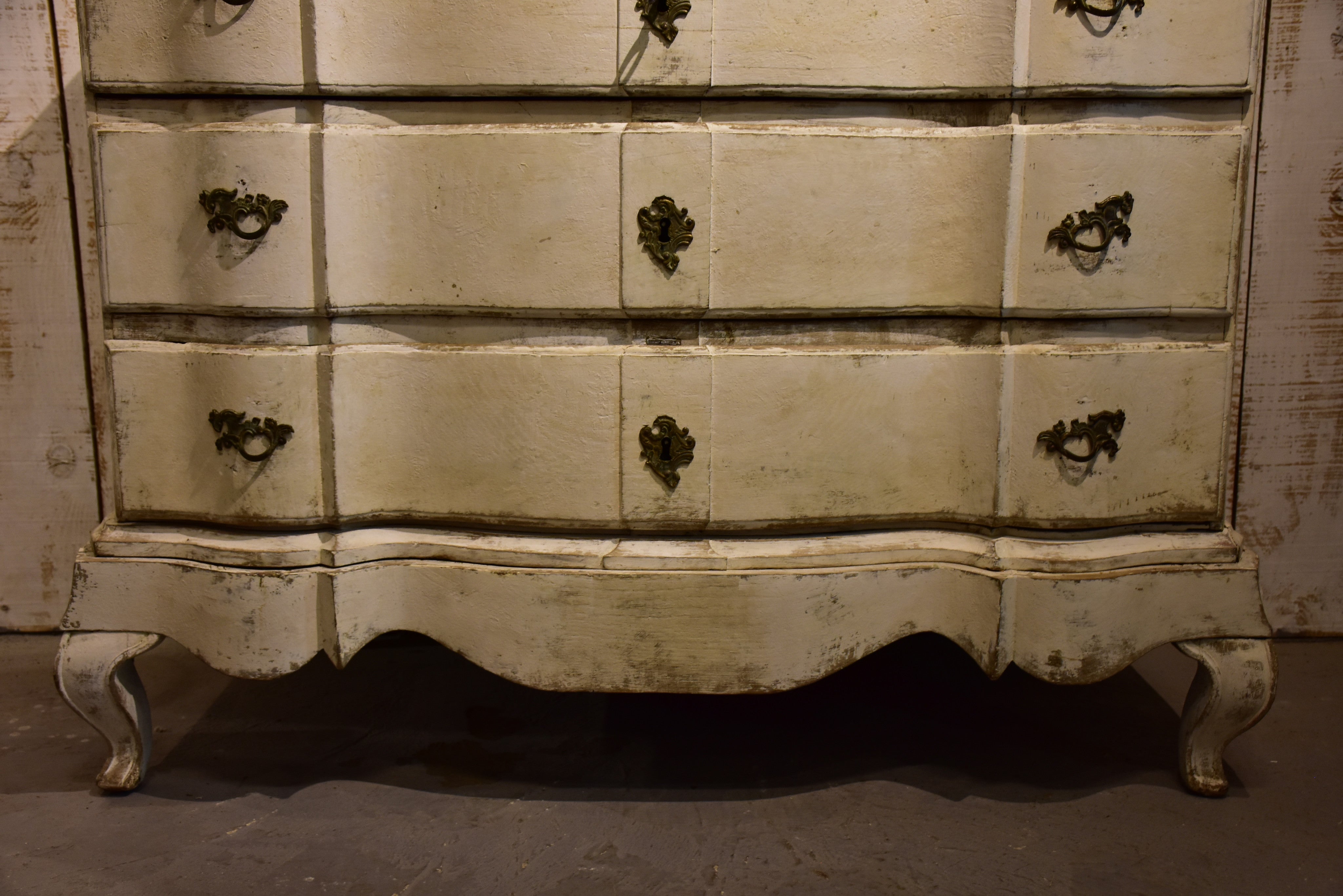 19th century French commode with white patina