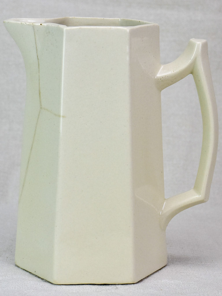 Early 20th Century French earthenware pitcher 8¾"