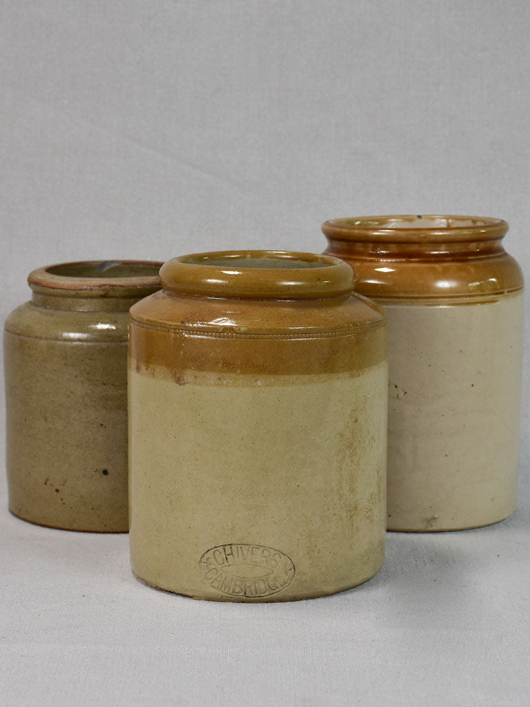 Three English preserving jars