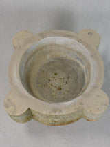 RESERVED MG  Antique French stone mortar 13"