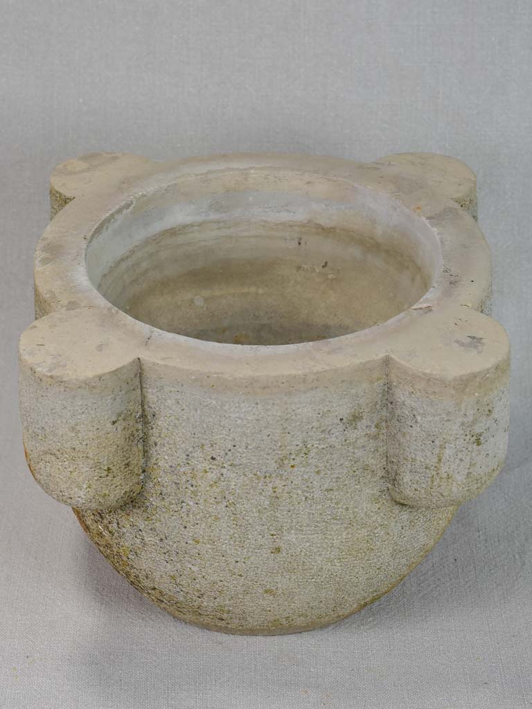 RESERVED MG  Antique French stone mortar 13"