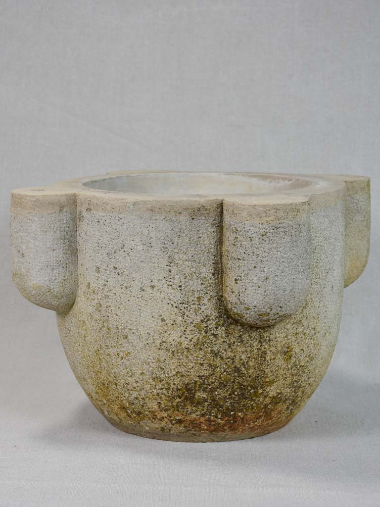 RESERVED MG  Antique French stone mortar 13"