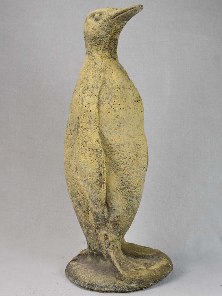 Cement penguin garden sculpture 1950's 25½"