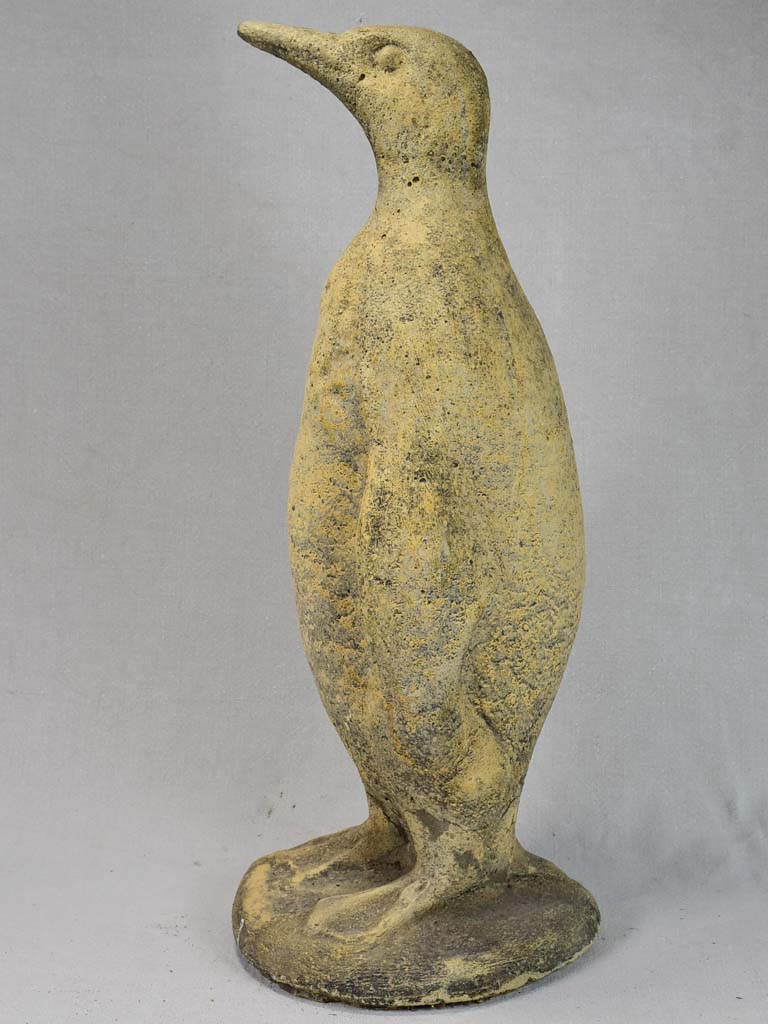 Cement penguin garden sculpture 1950's 25½"