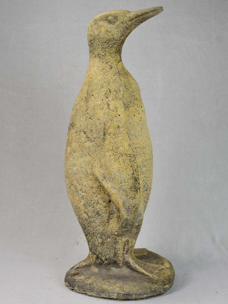 Cement penguin garden sculpture 1950's 25½"