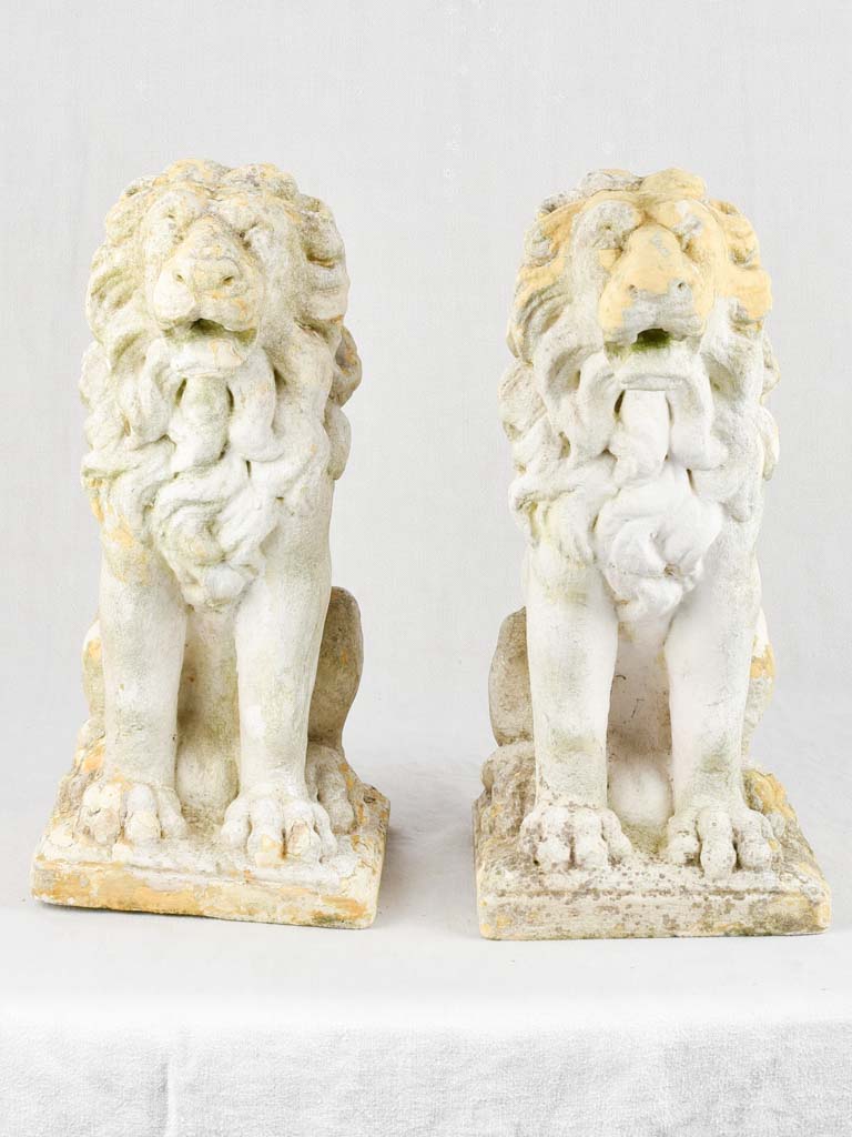 Pair of French garden Lions