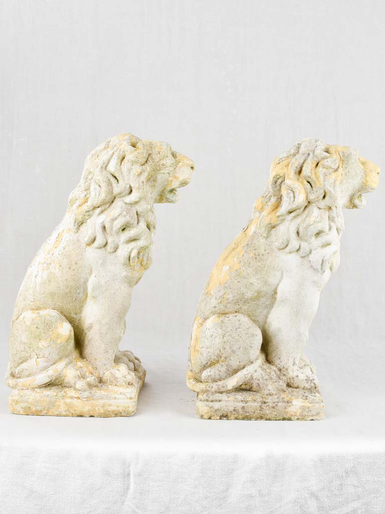 Pair of French garden Lions