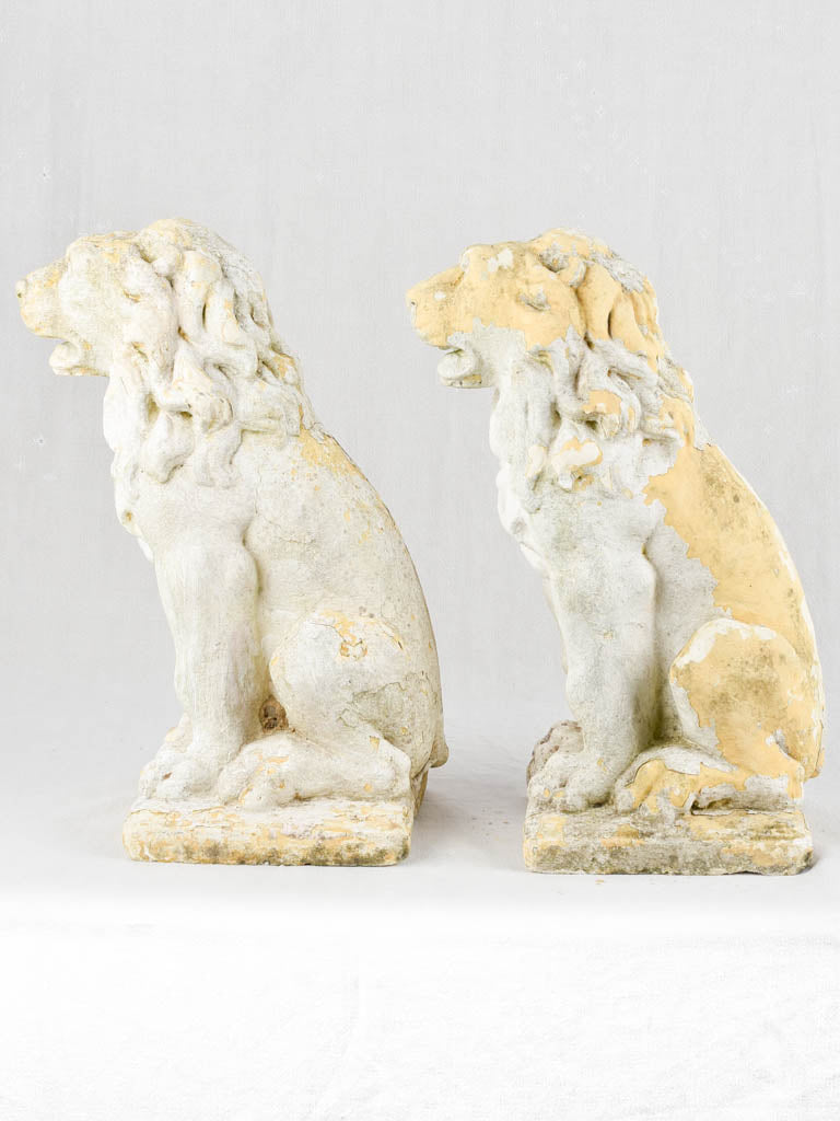 Pair of French garden Lions