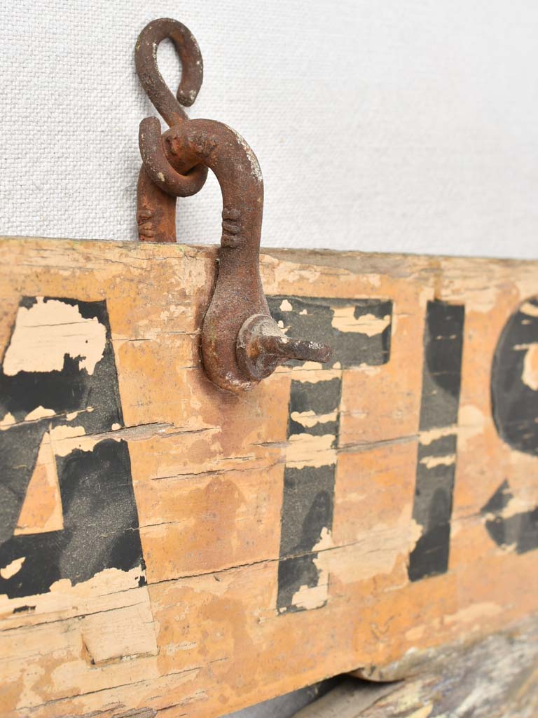 Antique French patisserie wooden sign - cheeky boy 32¾"