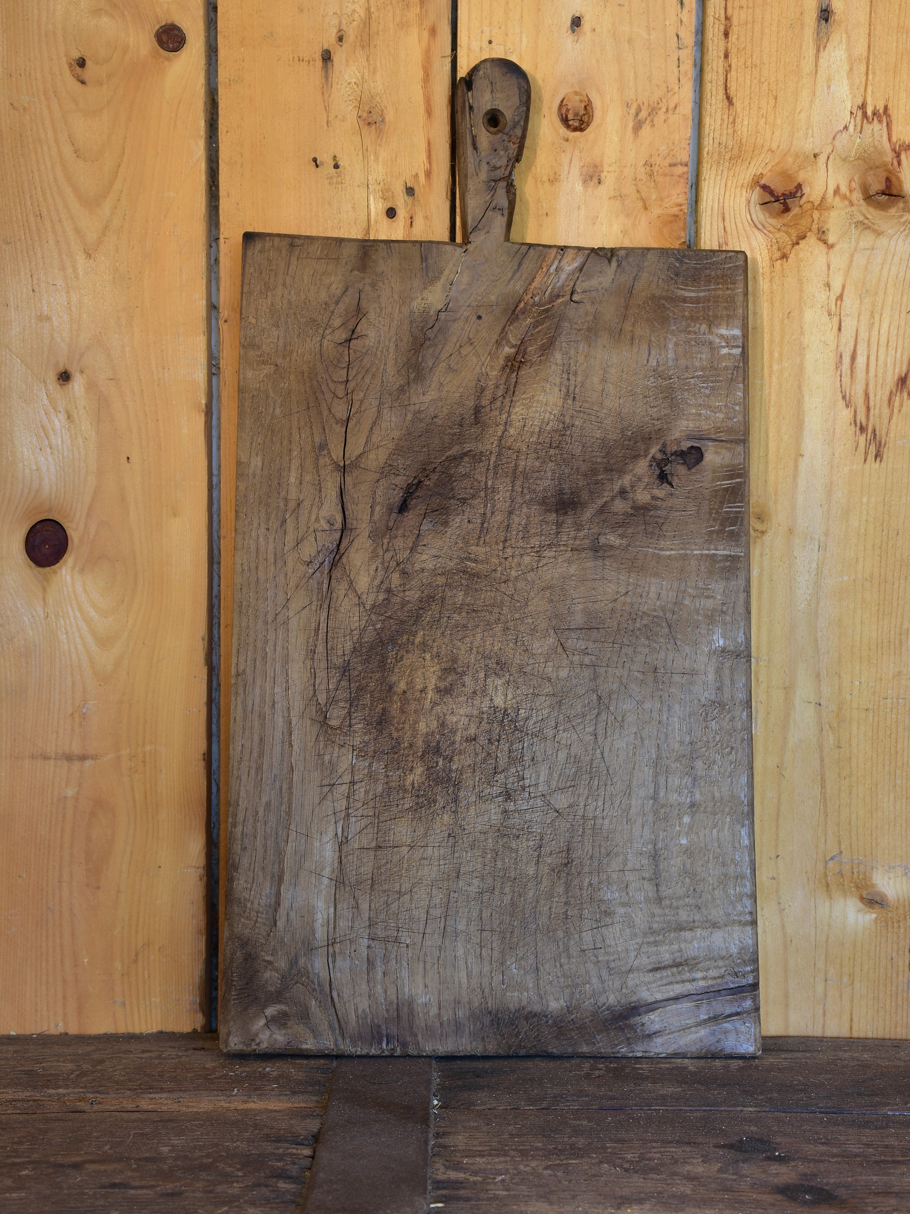 Antique French cutting board with some repairs