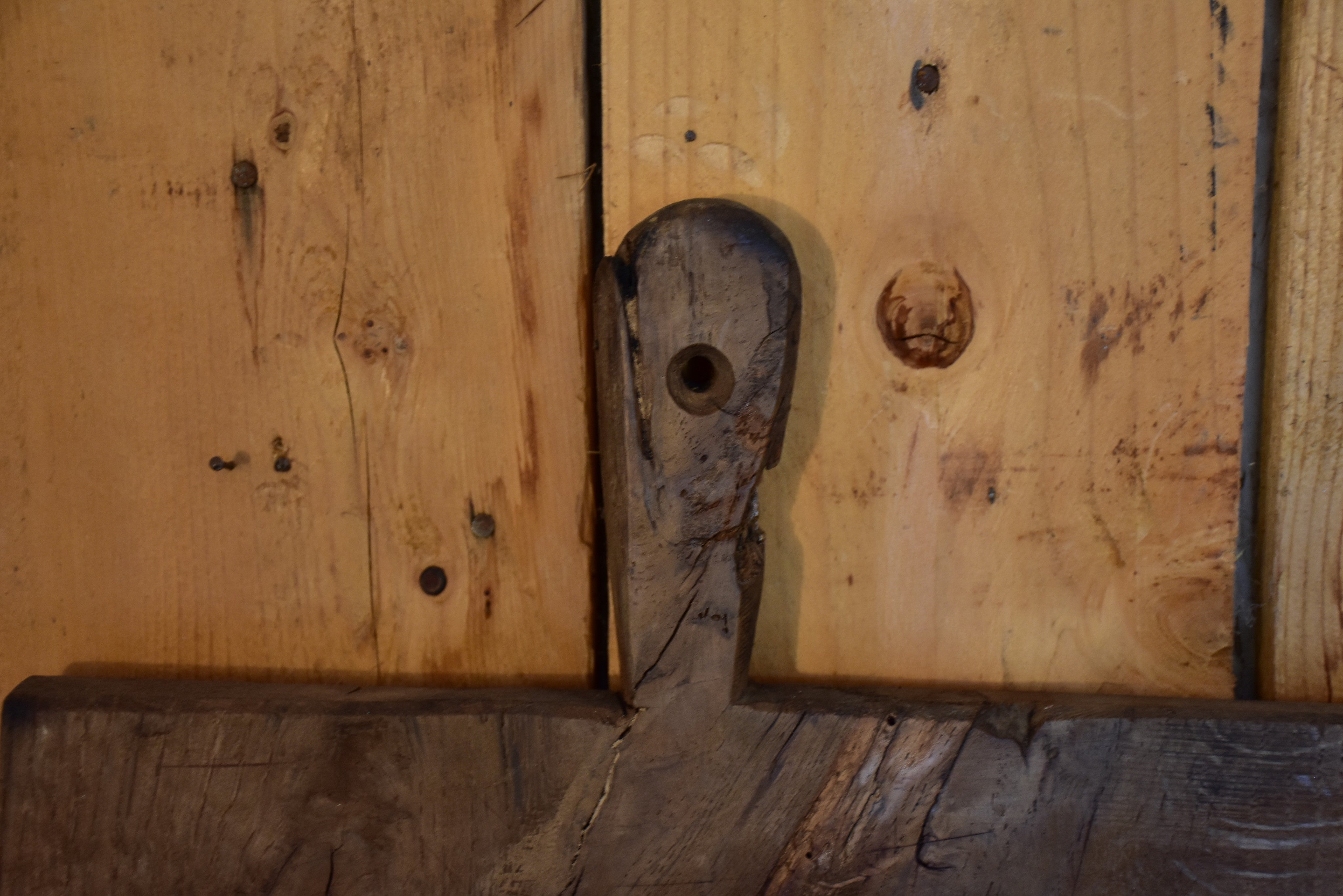 Antique French cutting board with some repairs