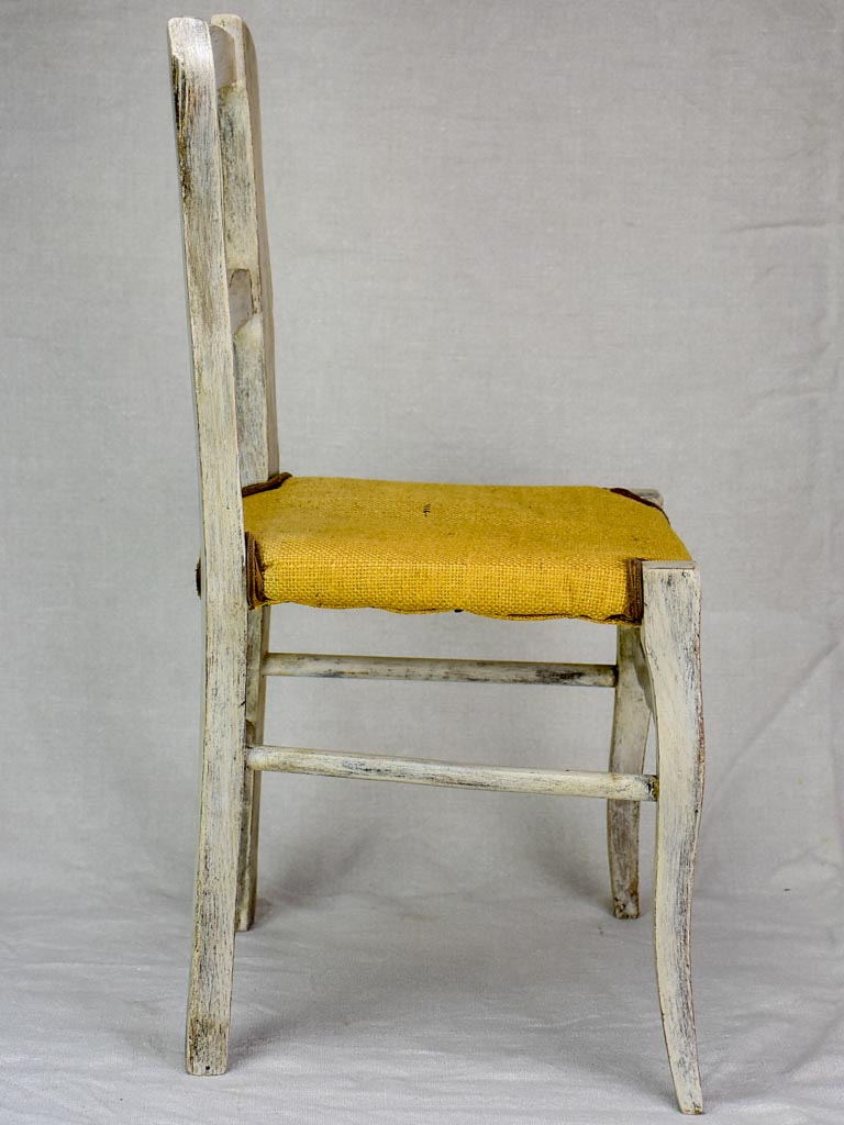 Elegant jute upholstered kid's chair