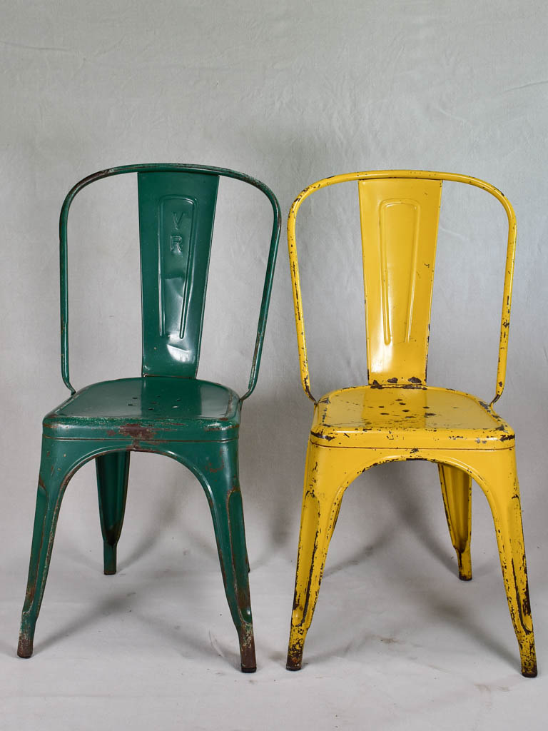 Original Model A Tolix chair - yellow