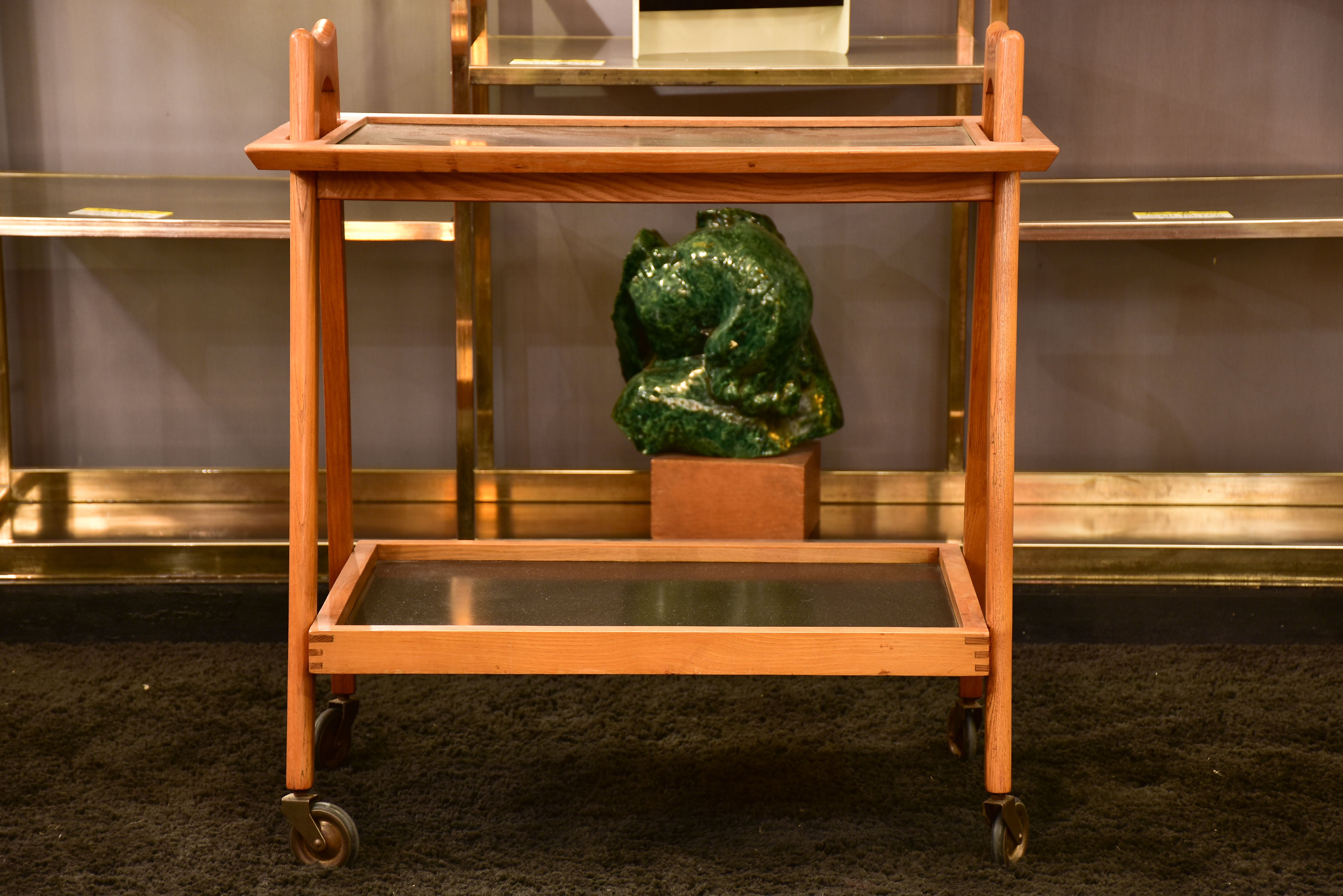 Vintage Scandinavian bar cart - teak