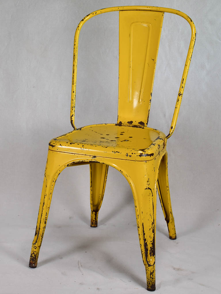 Original Model A Tolix chair - yellow