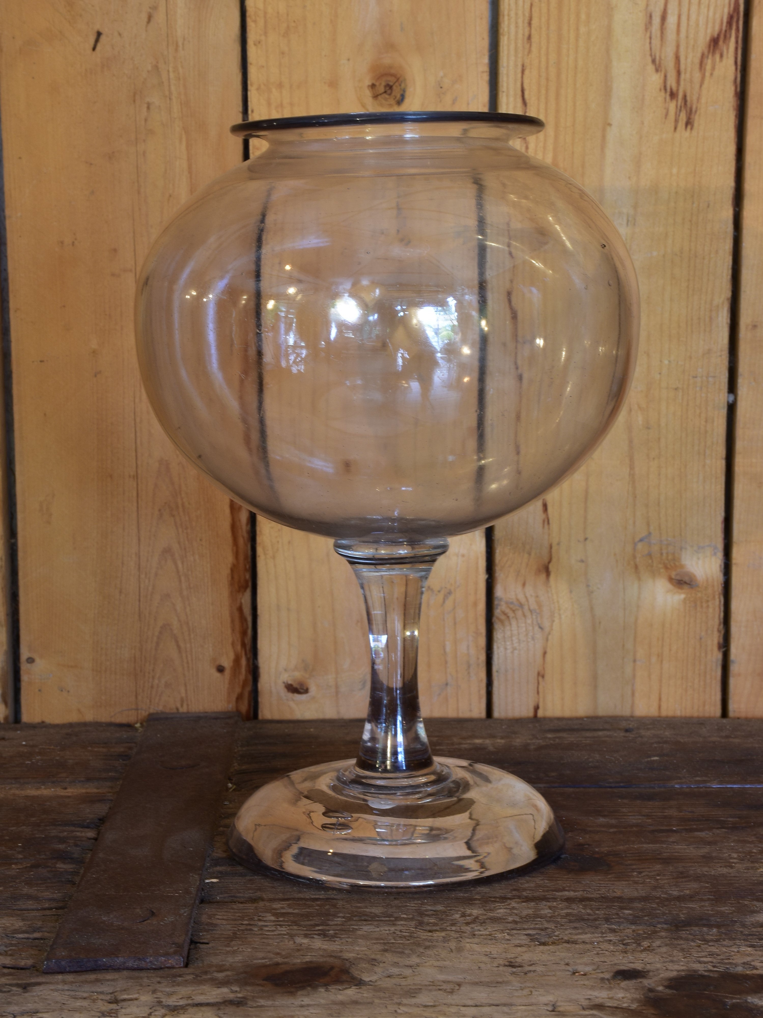 Large 19th century French ‘Sangsue’ apothecary glass jar