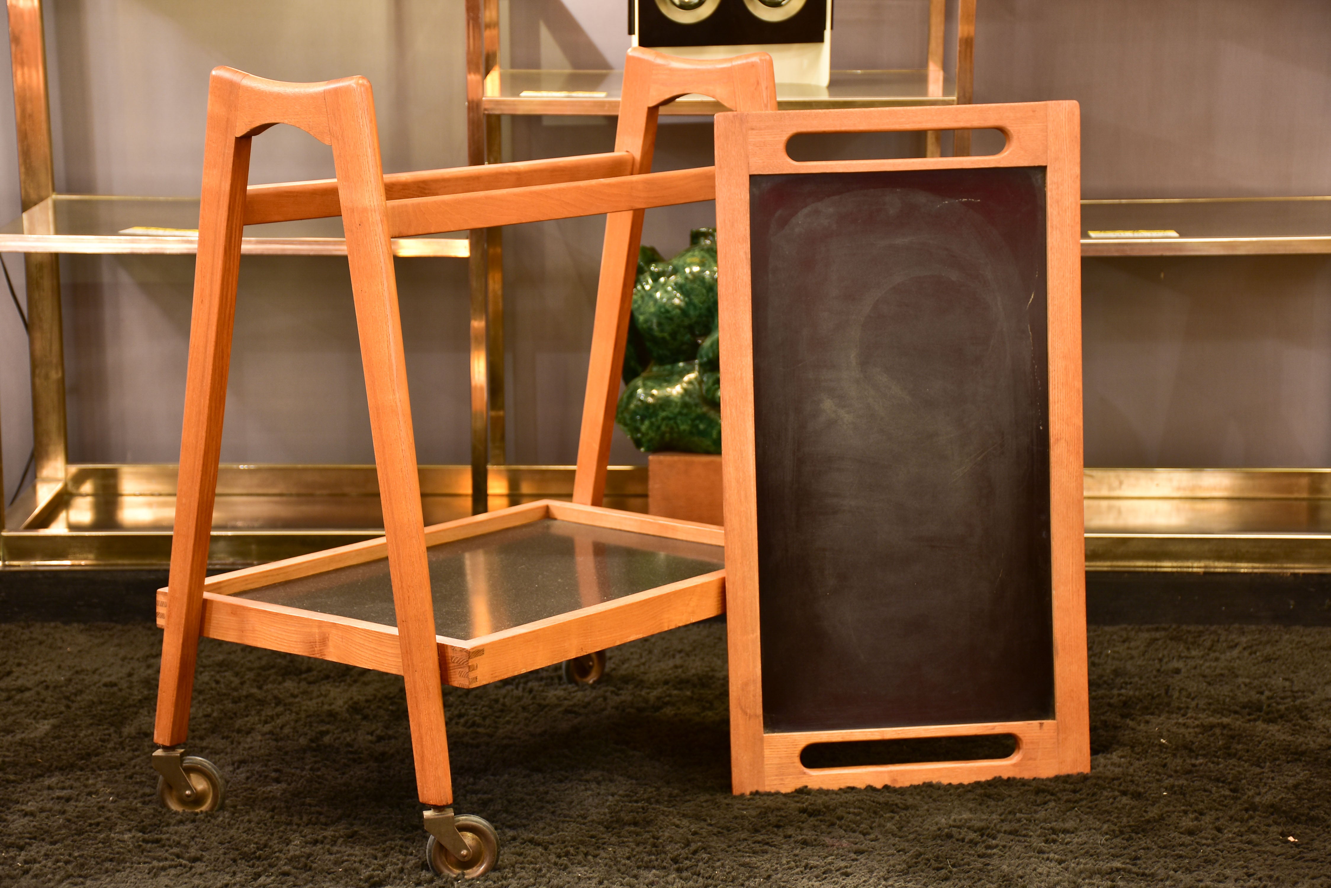 Vintage Scandinavian bar cart - teak