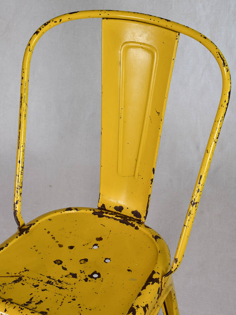 Original Model A Tolix chair - yellow