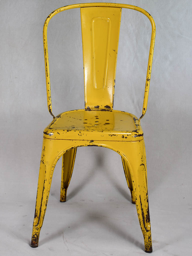 Original Model A Tolix chair - yellow