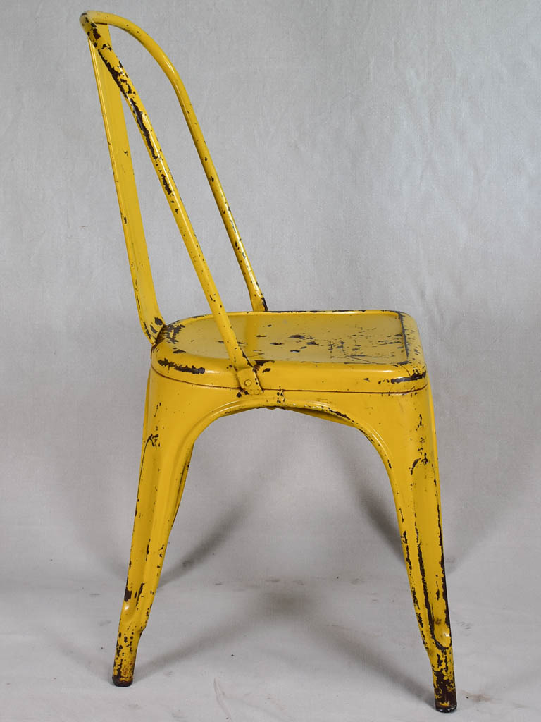 Original Model A Tolix chair - yellow