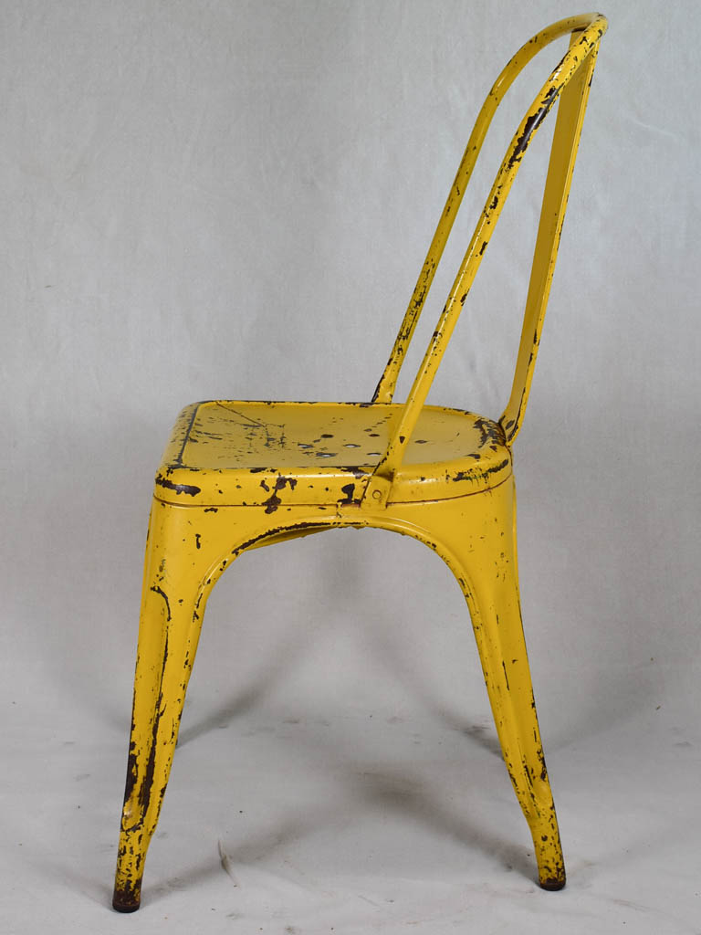 Original Model A Tolix chair - yellow