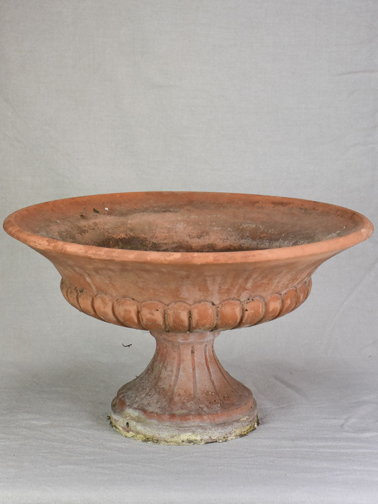 Pair of antique French terracotta planters - Medici form 19¼"