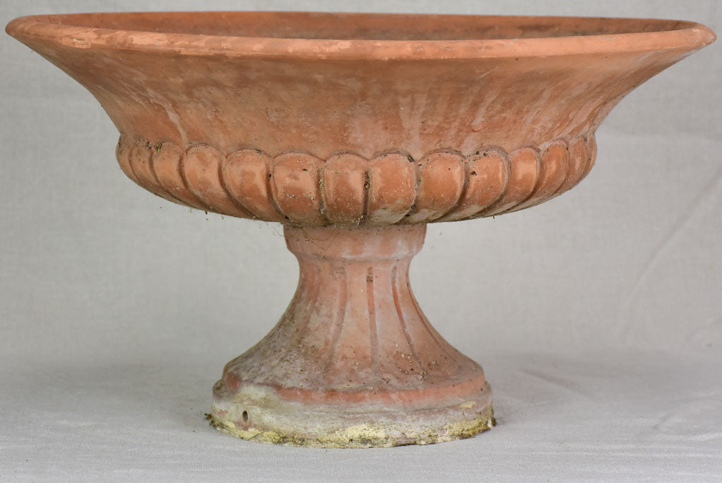 Pair of antique French terracotta planters - Medici form 19¼"