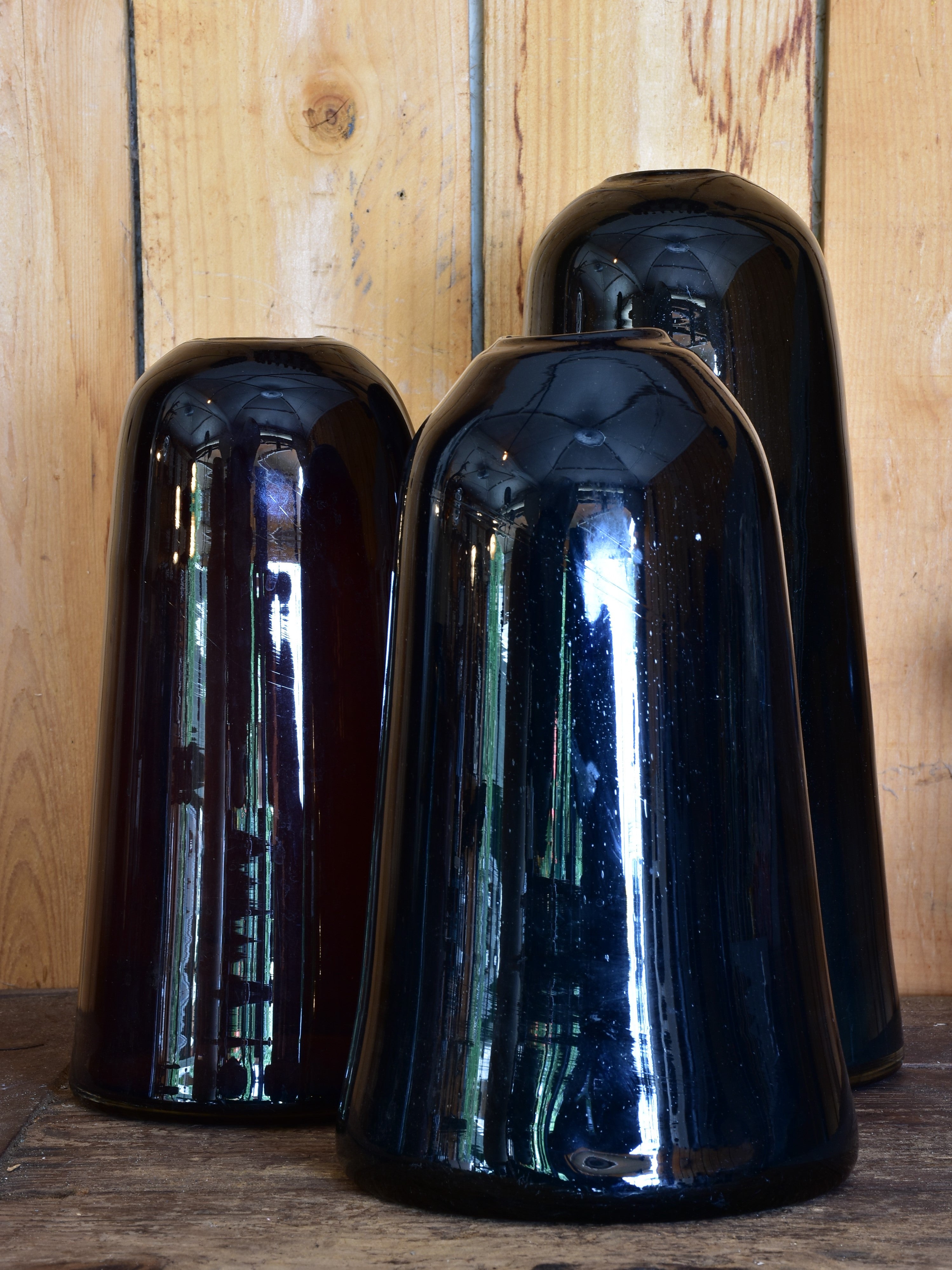 Antique Trinquetaille glass jars