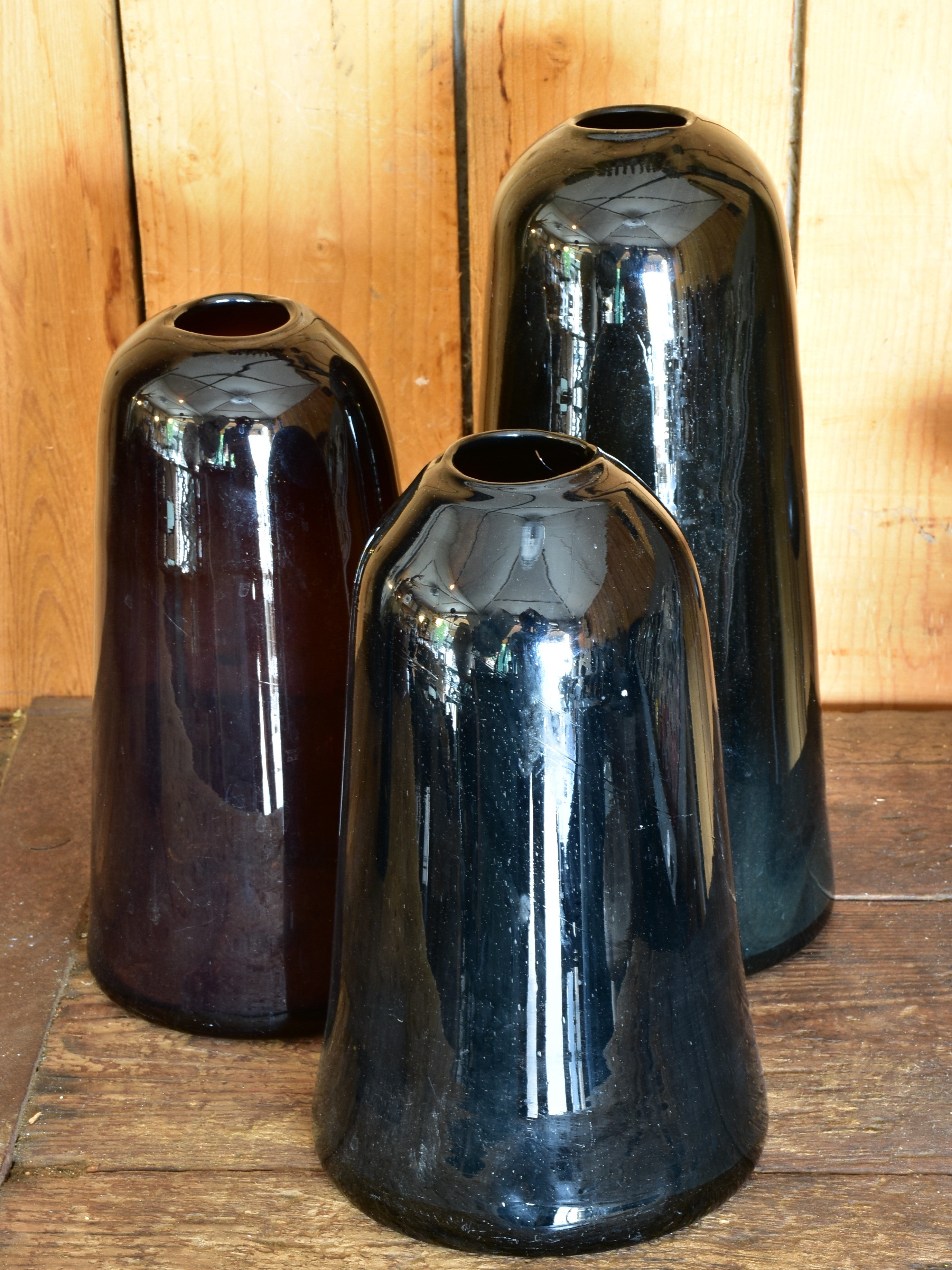 Antique Trinquetaille glass jars