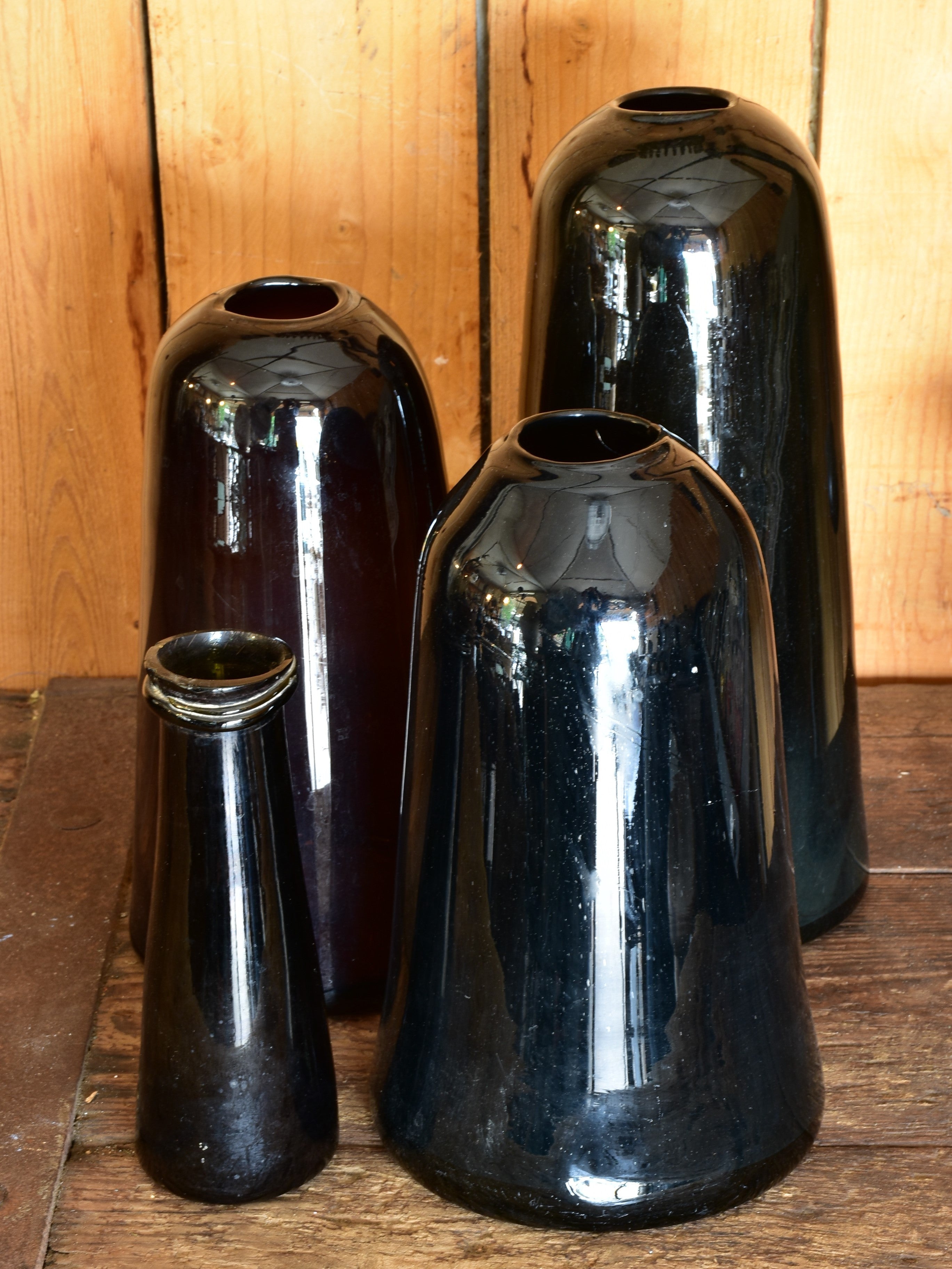 Antique Trinquetaille glass jars