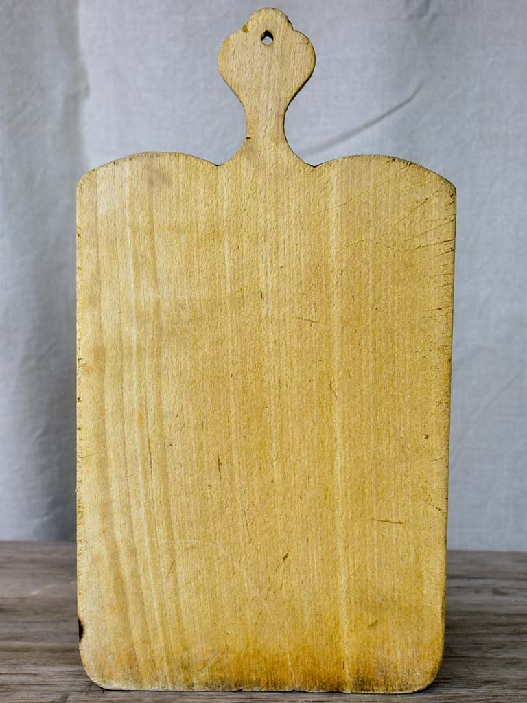 Vintage French cutting board with light colored timber