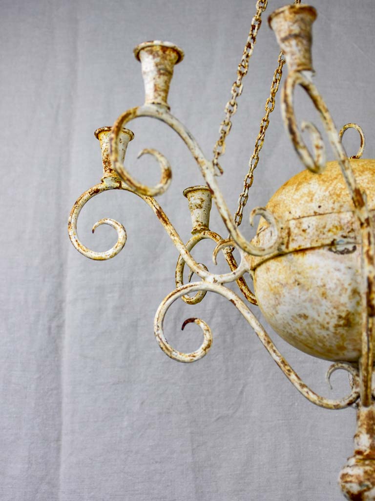 Pair of antique French 8 branch candle chandeliers