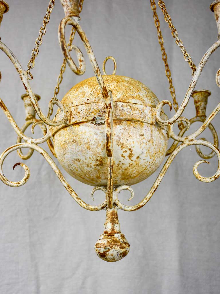 Pair of antique French 8 branch candle chandeliers