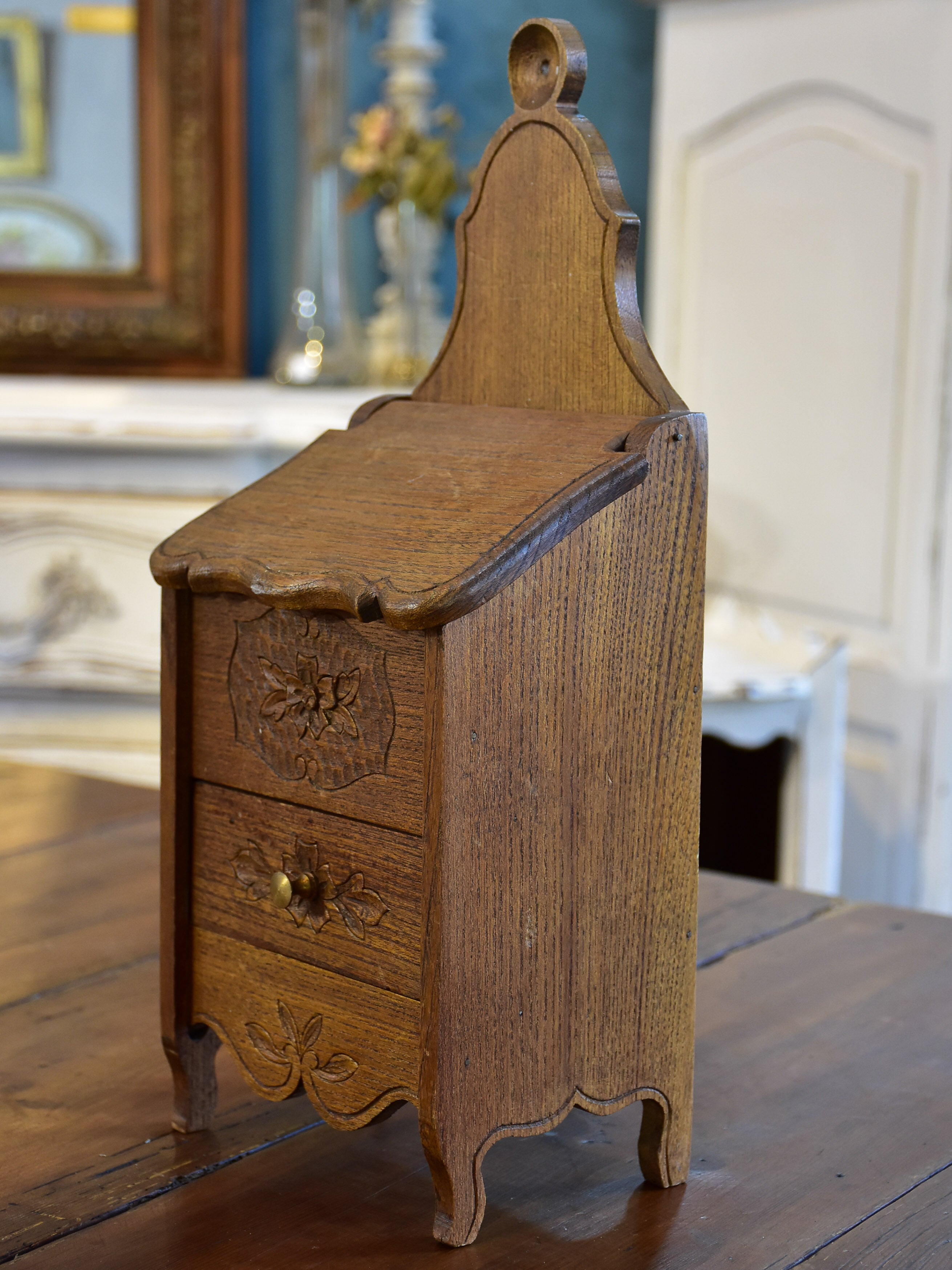 Provençal salt cellar and match box