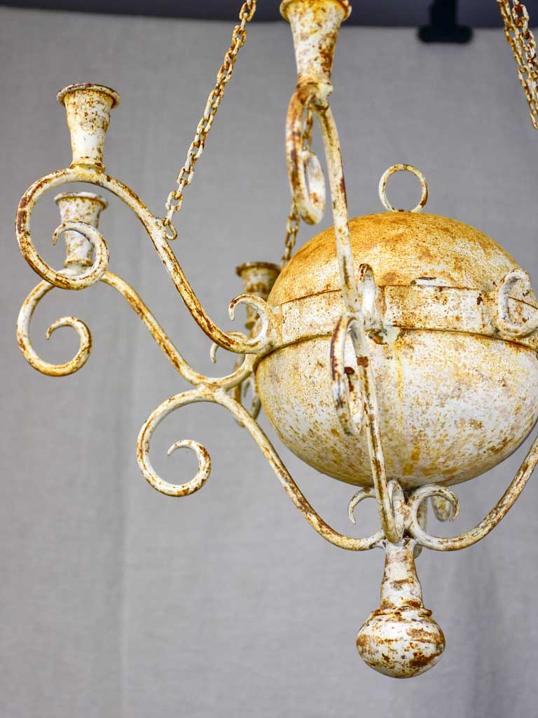 Pair of antique French 8 branch candle chandeliers