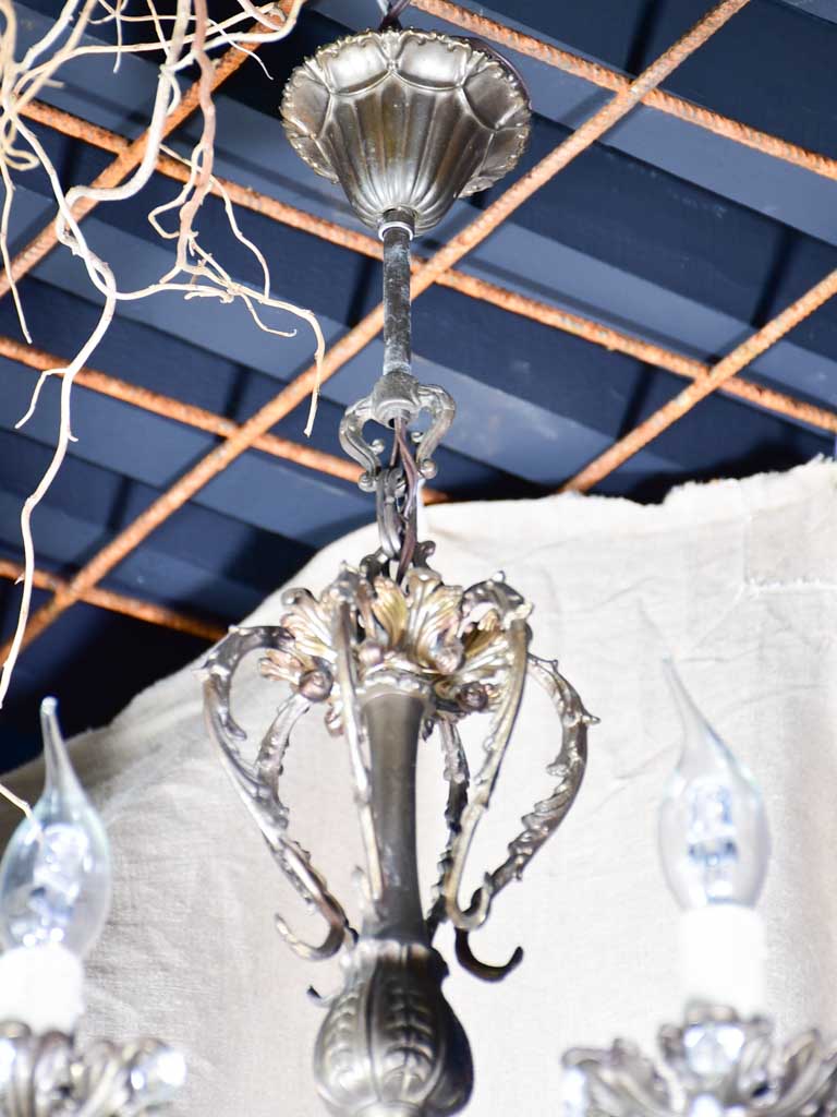 Antique French chandelier - bronze and crystal