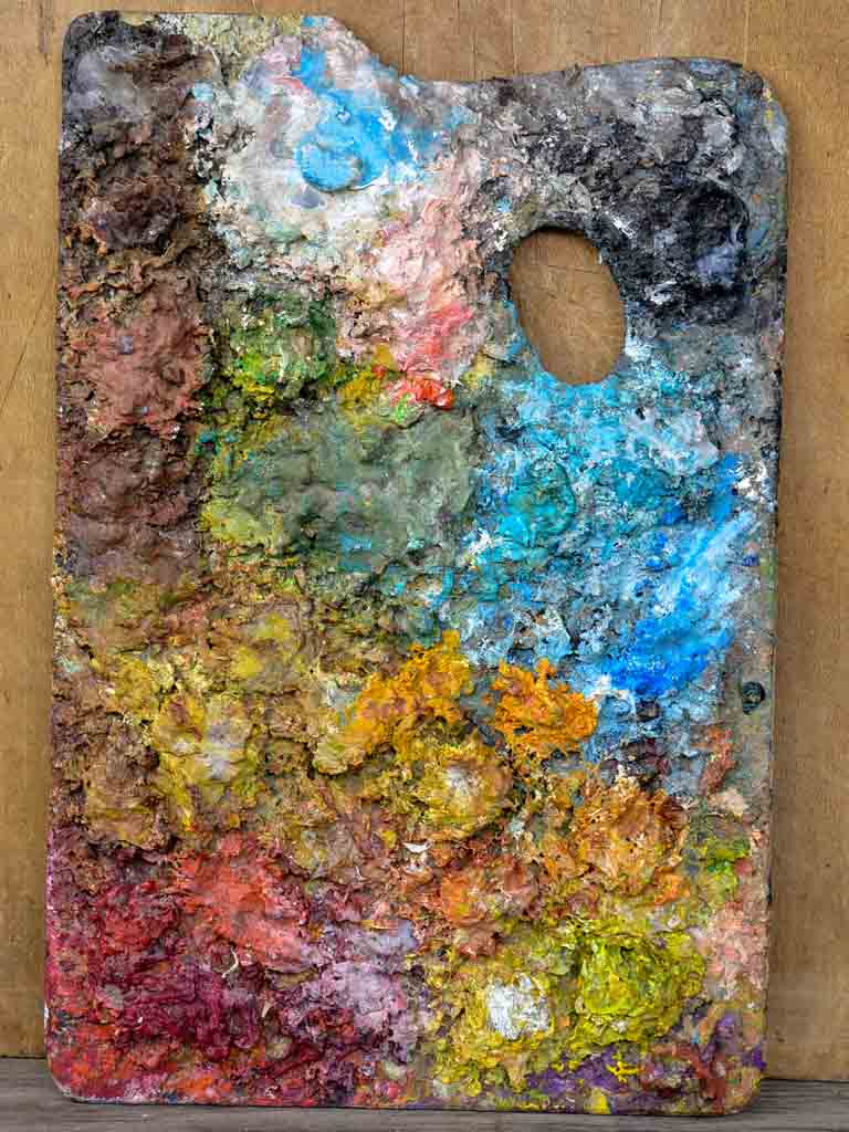 Antique artist's paint palette