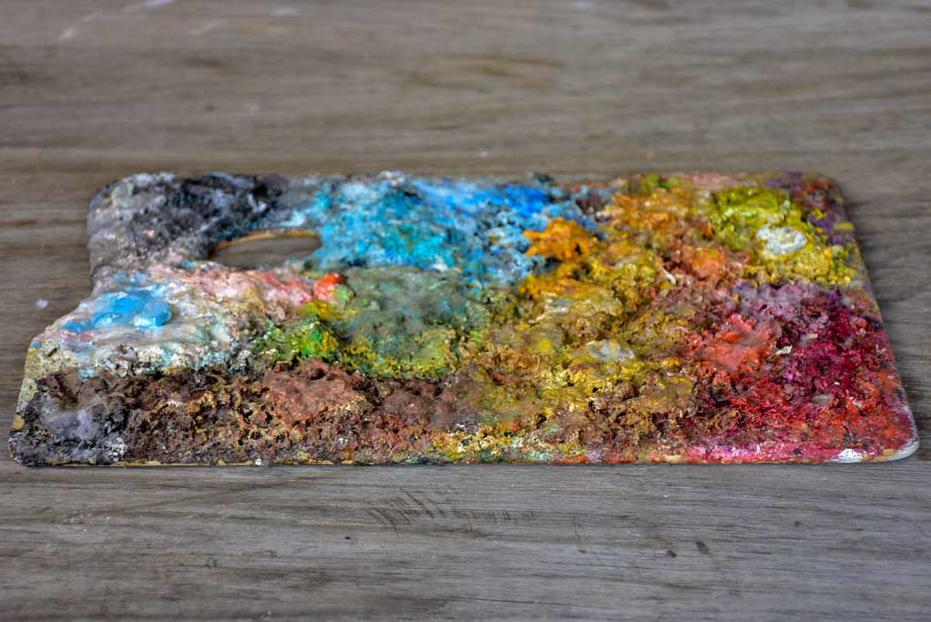 Antique artist's paint palette