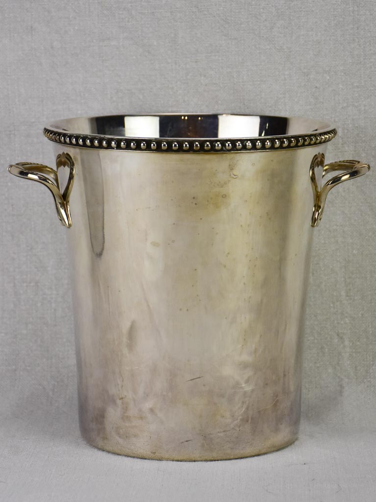 French champagne bucket from the 1920's - silverplate with gadrooning