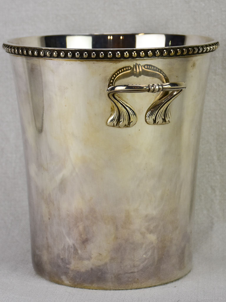 French champagne bucket from the 1920's - silverplate with gadrooning