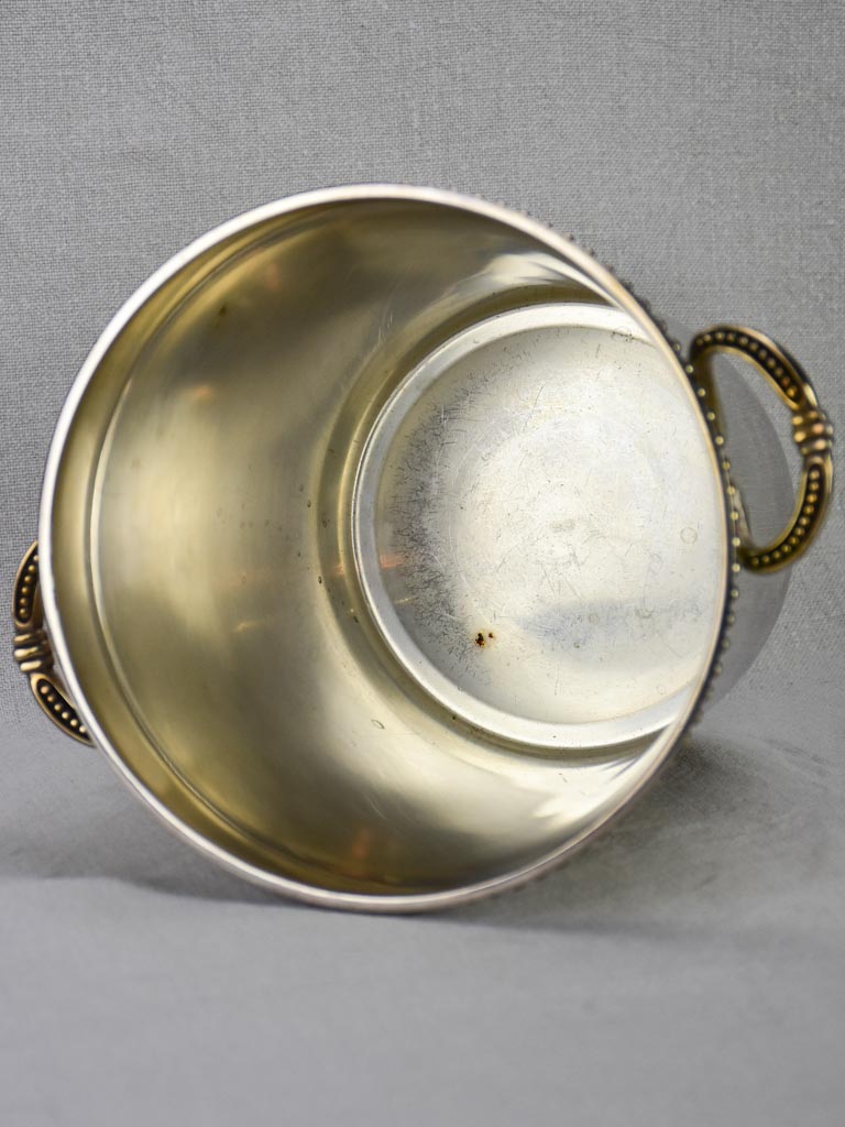 French champagne bucket from the 1920's - silverplate with gadrooning