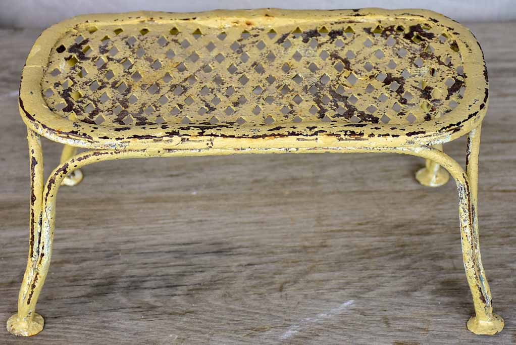 Small antique French garden footrest