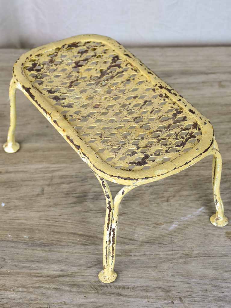 Small antique French garden footrest