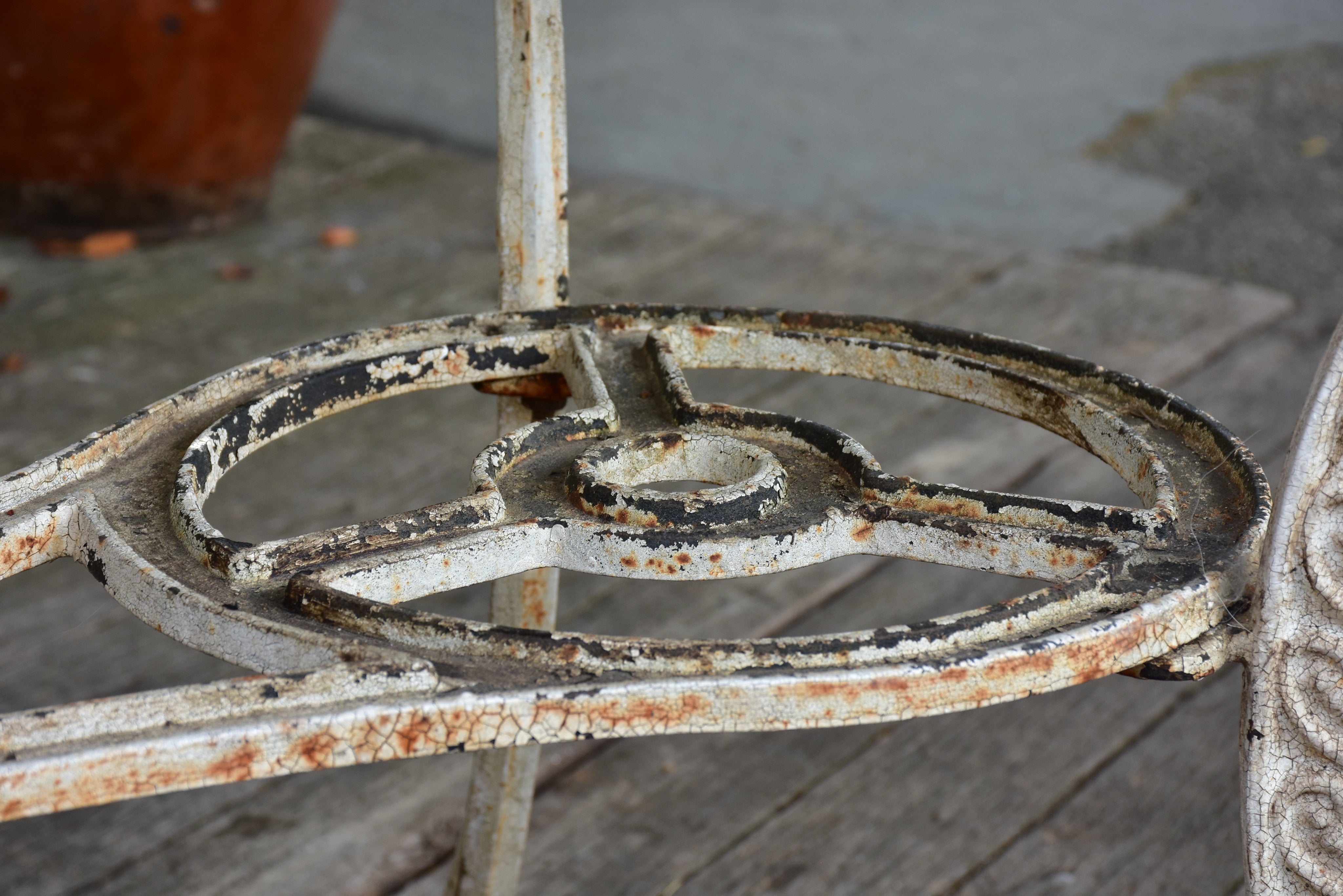 Rectangular French marble top garden table – 1920’s