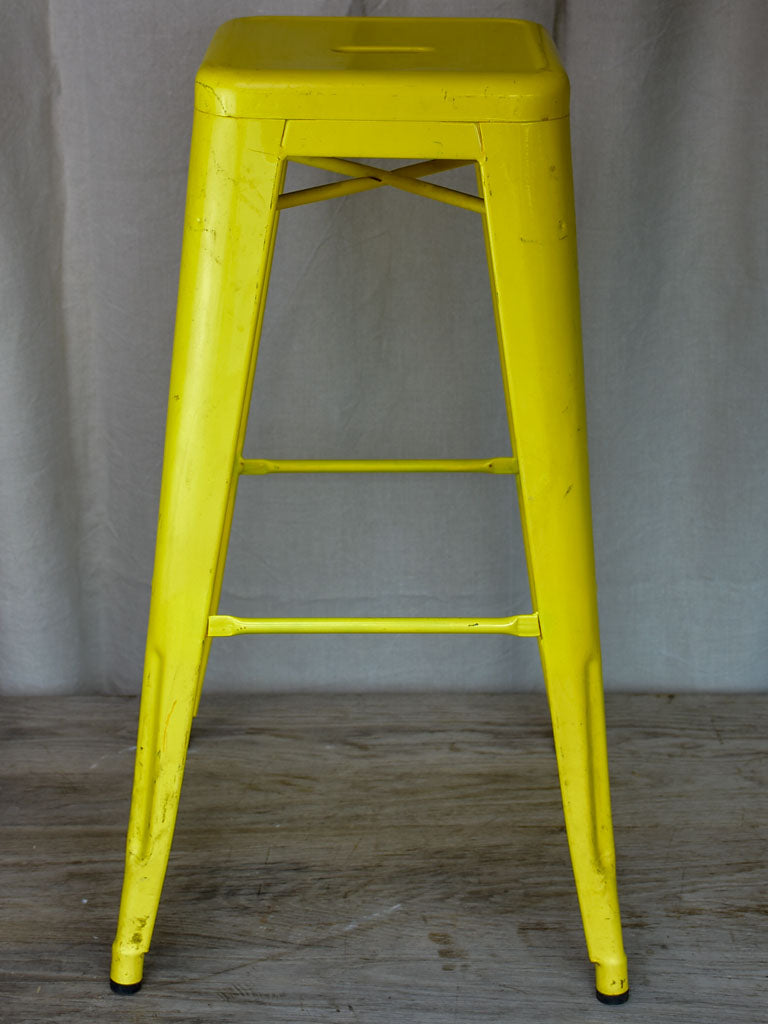 Yellow Tolix Bar stool