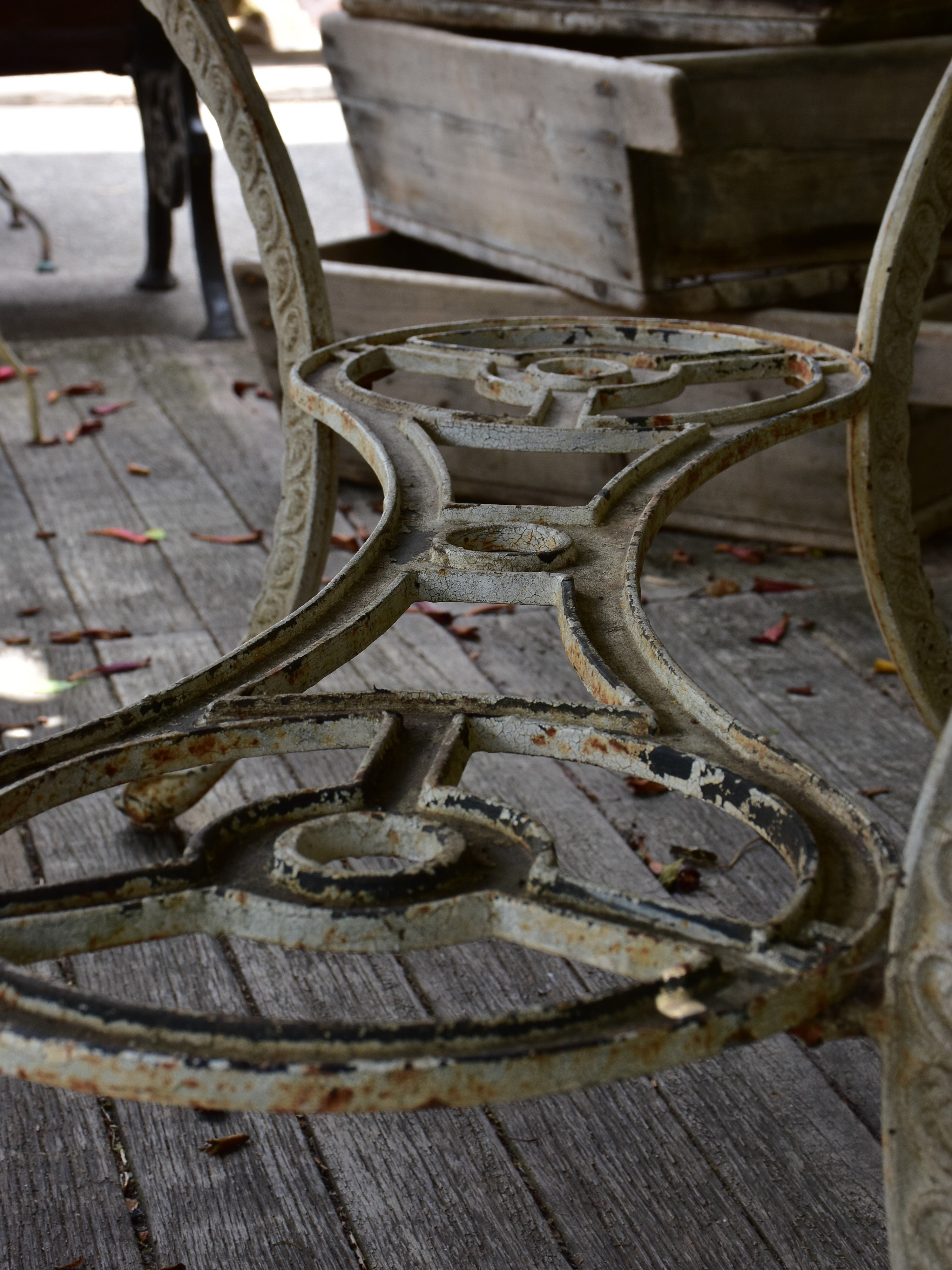 Rectangular French marble top garden table – 1920’s