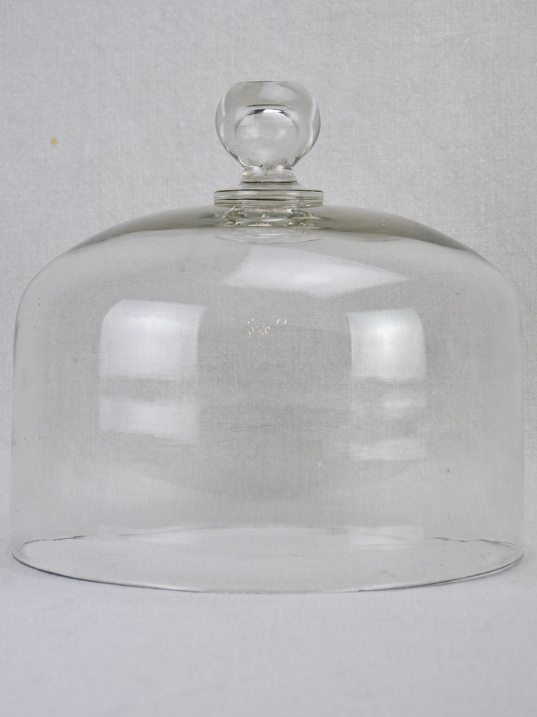 Early 20th century French patisserie dome - clear glass 11"