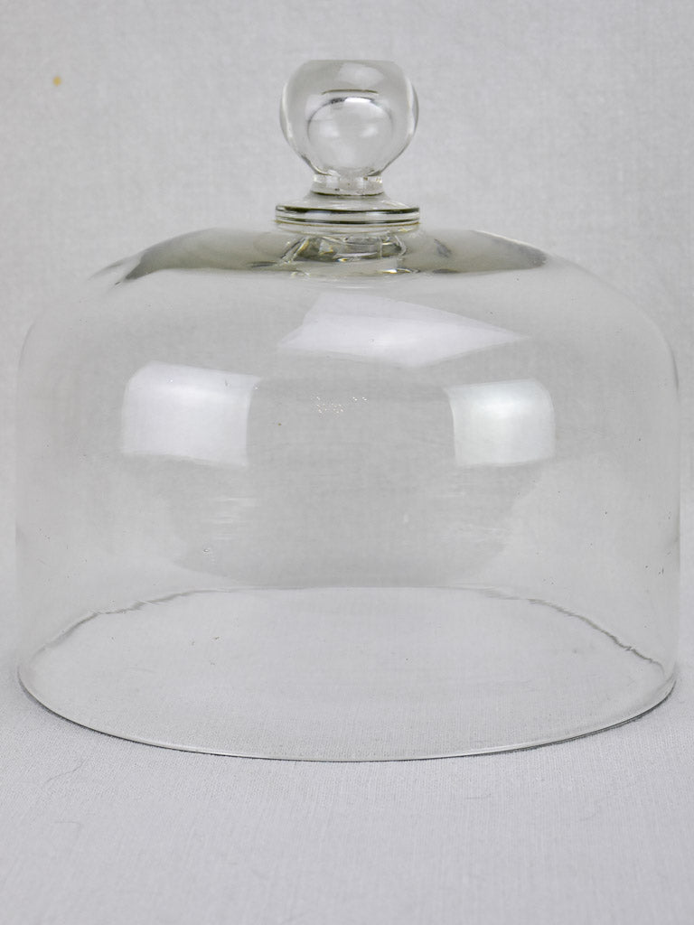 Early 20th century French patisserie dome - clear glass 11"