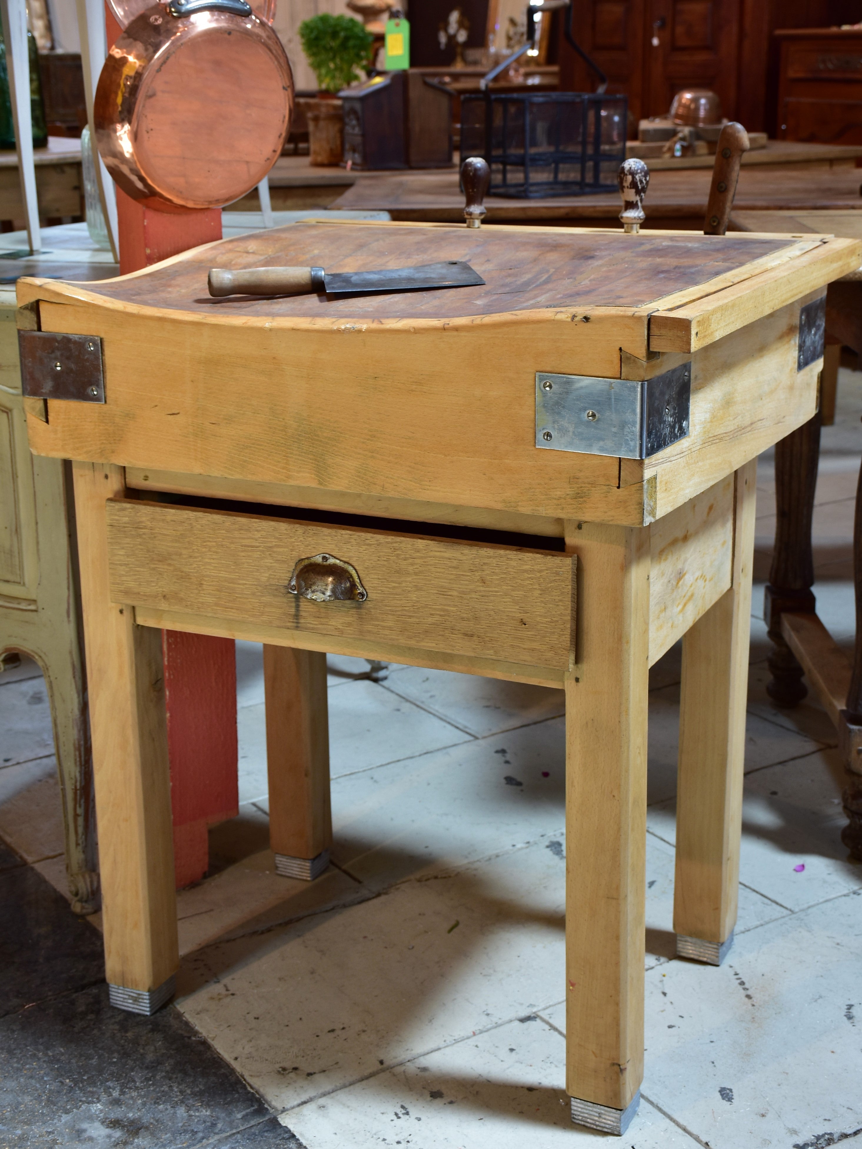 Early 20th century French butcher’s block