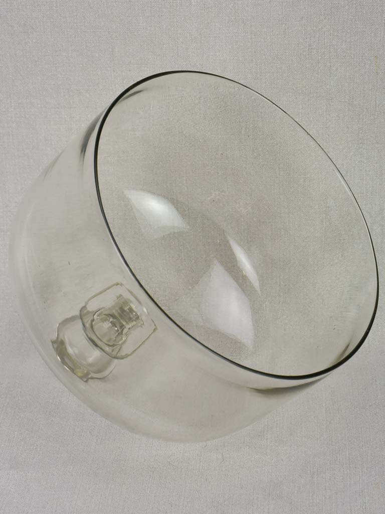 Early 20th century French patisserie dome - clear glass 11"